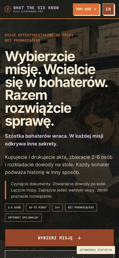 WHAT THE SIX KNOW w widoku telefonu